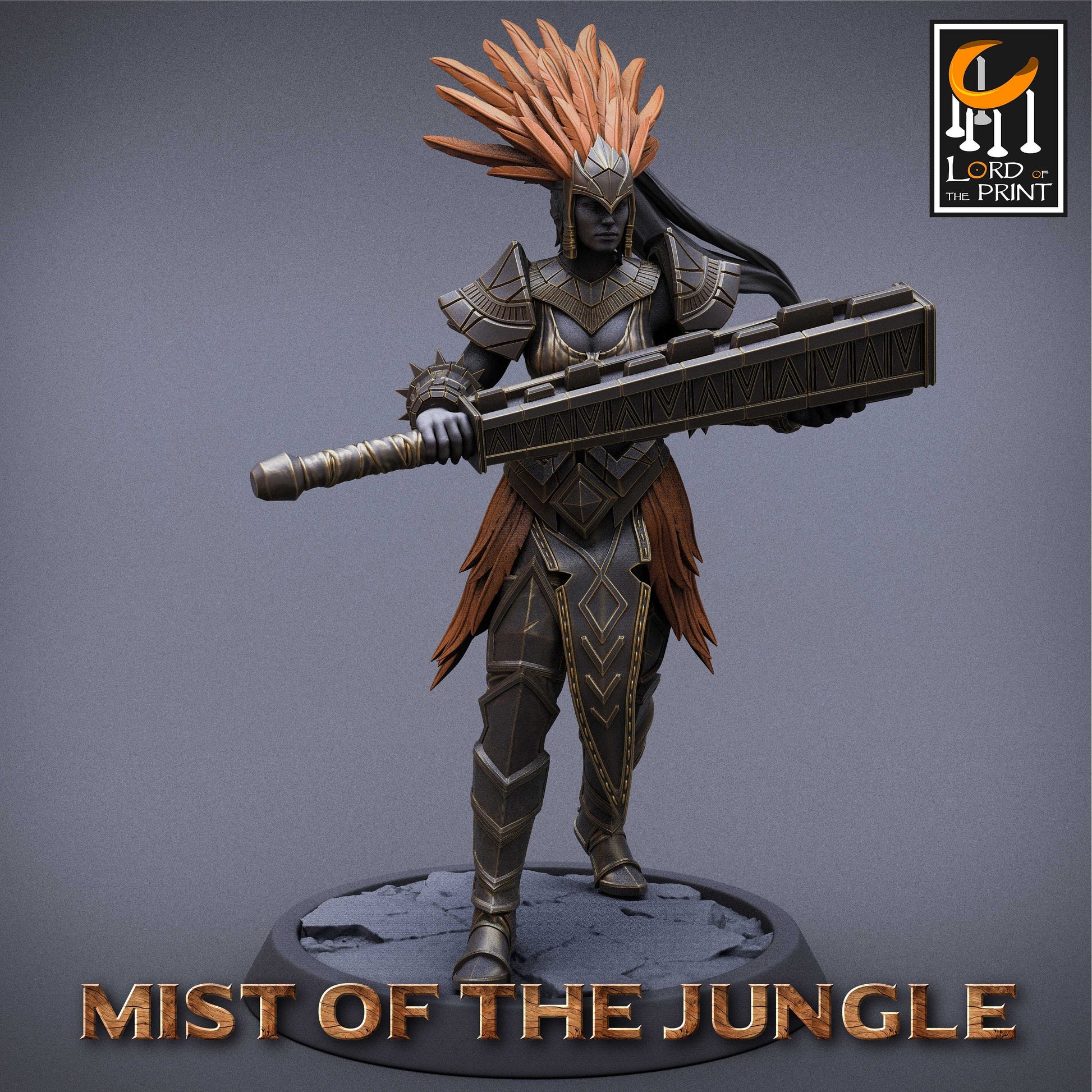 Amazon Heavy Mace | Amazon, Mist of the Jungle | TABLETOP SCALE | D&D TTRPG Miniature | Rescale Miniatures