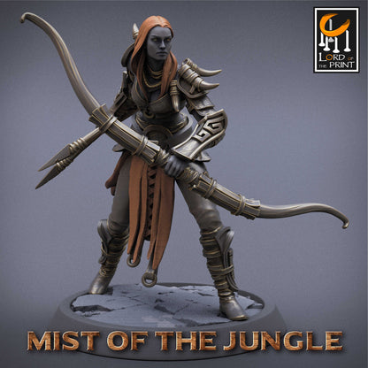 Amazon Light Bow | Amazon, Mist of the Jungle | TABLETOP SCALE | D&D TTRPG Miniature | Rescale Miniatures