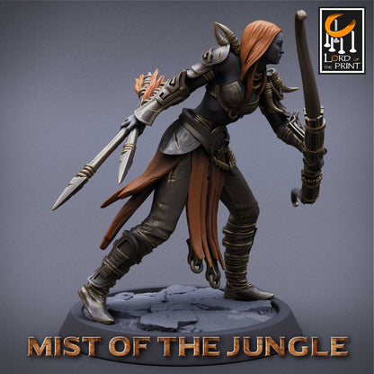 Amazon Light Bow | Amazon, Mist of the Jungle | TABLETOP SCALE | D&D TTRPG Miniature | Rescale Miniatures