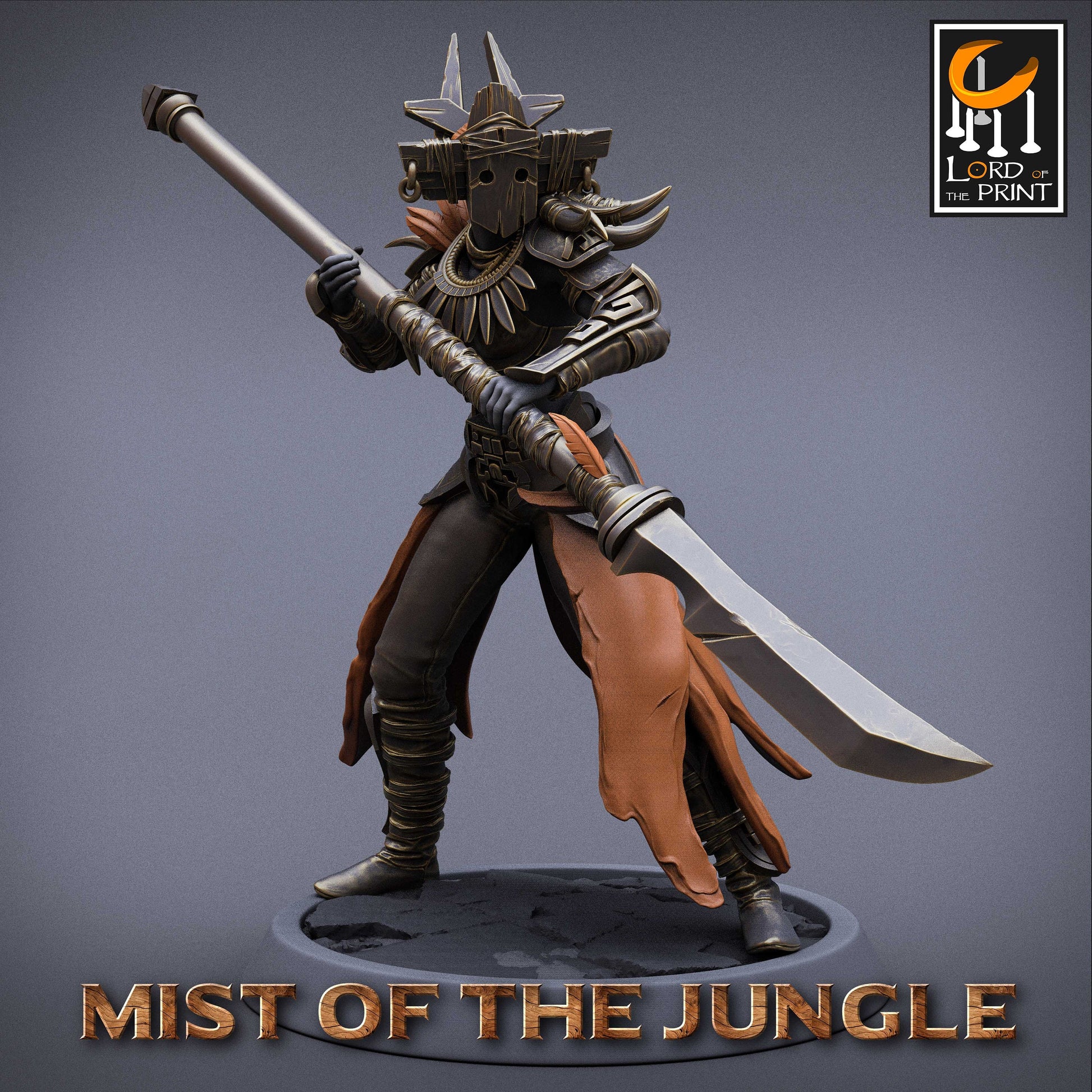 Amazon Light Spear | Amazon, Mist of the Jungle | TABLETOP SCALE | D&D TTRPG Miniature | Rescale Miniatures