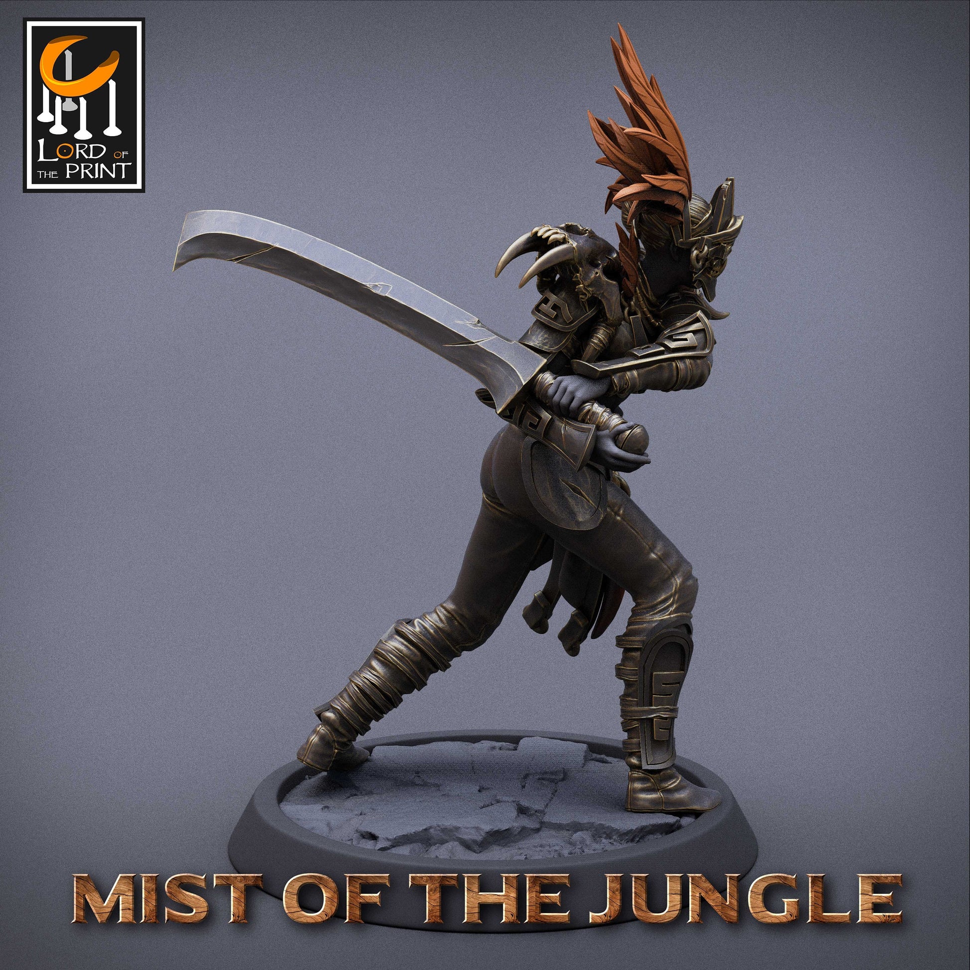 Amazon Light Sword | Amazon, Mist of the Jungle | TABLETOP SCALE | D&D TTRPG Miniature | Rescale Miniatures