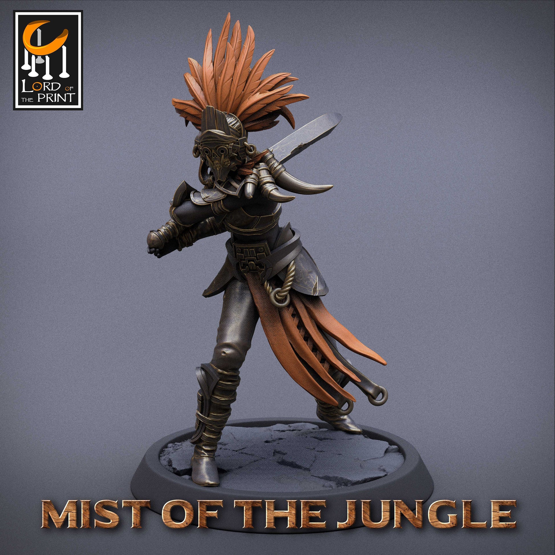 Amazon Light Sword | Amazon, Mist of the Jungle | TABLETOP SCALE | D&D TTRPG Miniature | Rescale Miniatures