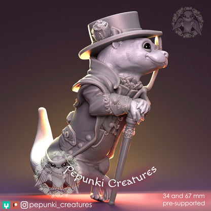 Otter Gentleman | Tabletop or Display Scale | D&D Humblewood TTRPG Miniature | Pepunki Creatures
