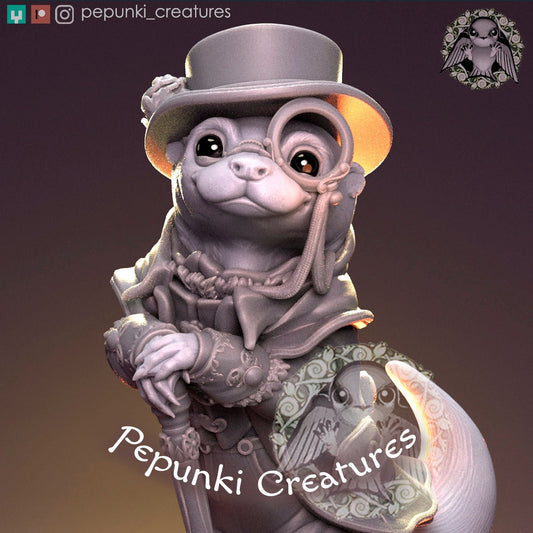 Otter Gentleman | Tabletop or Display Scale | D&D Humblewood TTRPG Miniature | Pepunki Creatures