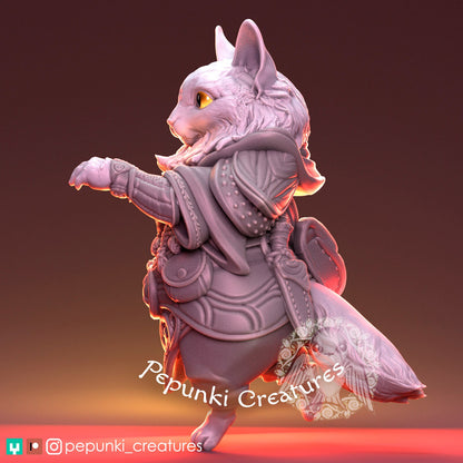 Cat Stepan | Tabletop or Display Scale | D&D Humblewood TTRPG Miniature | Pepunki Creatures