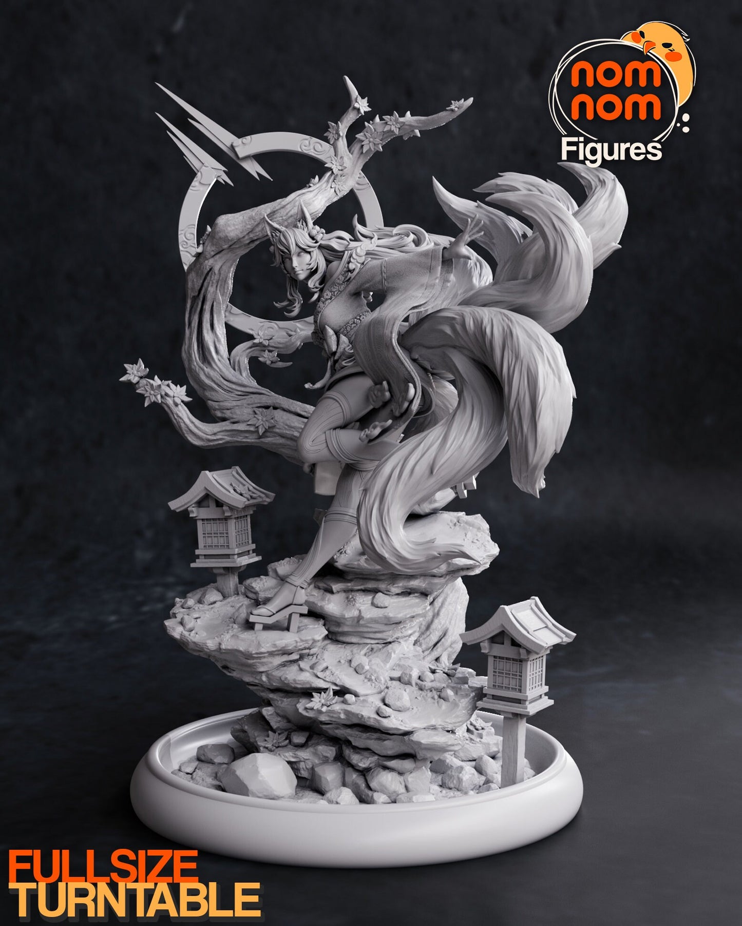 Spring Kitsune | Resin Garage Kit Figure Video Game Fan Art | Nomnom Figures