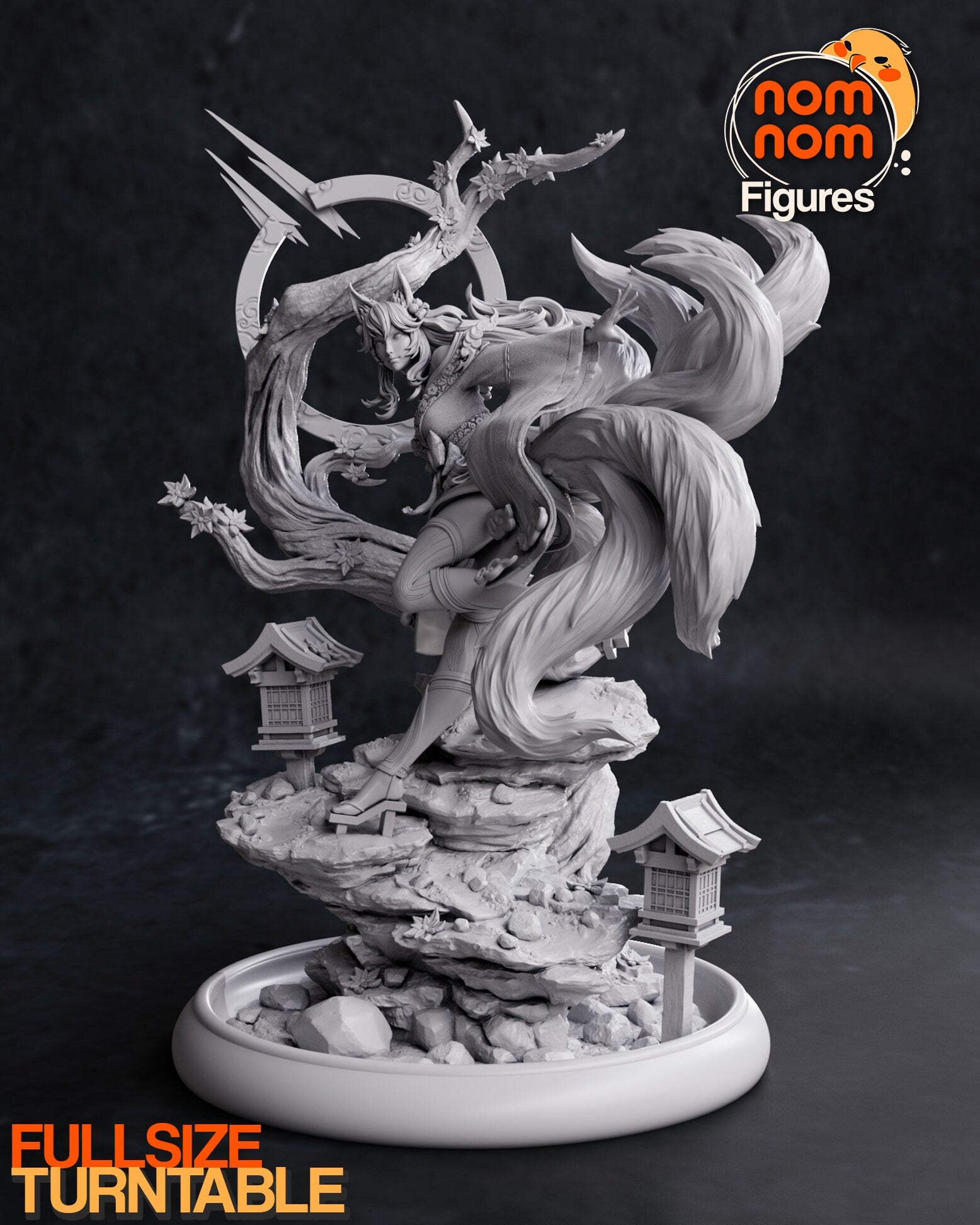 Spring Kitsune | Resin Garage Kit Figure Video Game Fan Art | Nomnom Figures