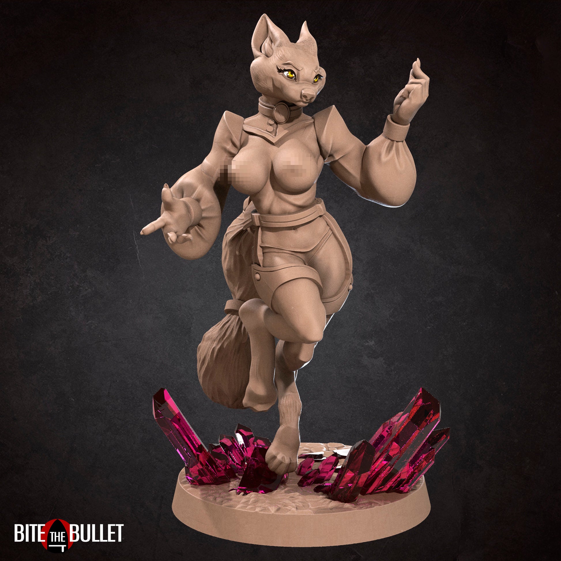 Exxotic Mahrian | Foxfolk Kitsune Pinup NSFW Model Miniature | Bite the Bullet