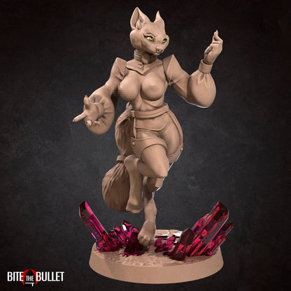 Exxotic Mahrian | Foxfolk Kitsune Pinup NSFW Model Miniature | Bite the Bullet