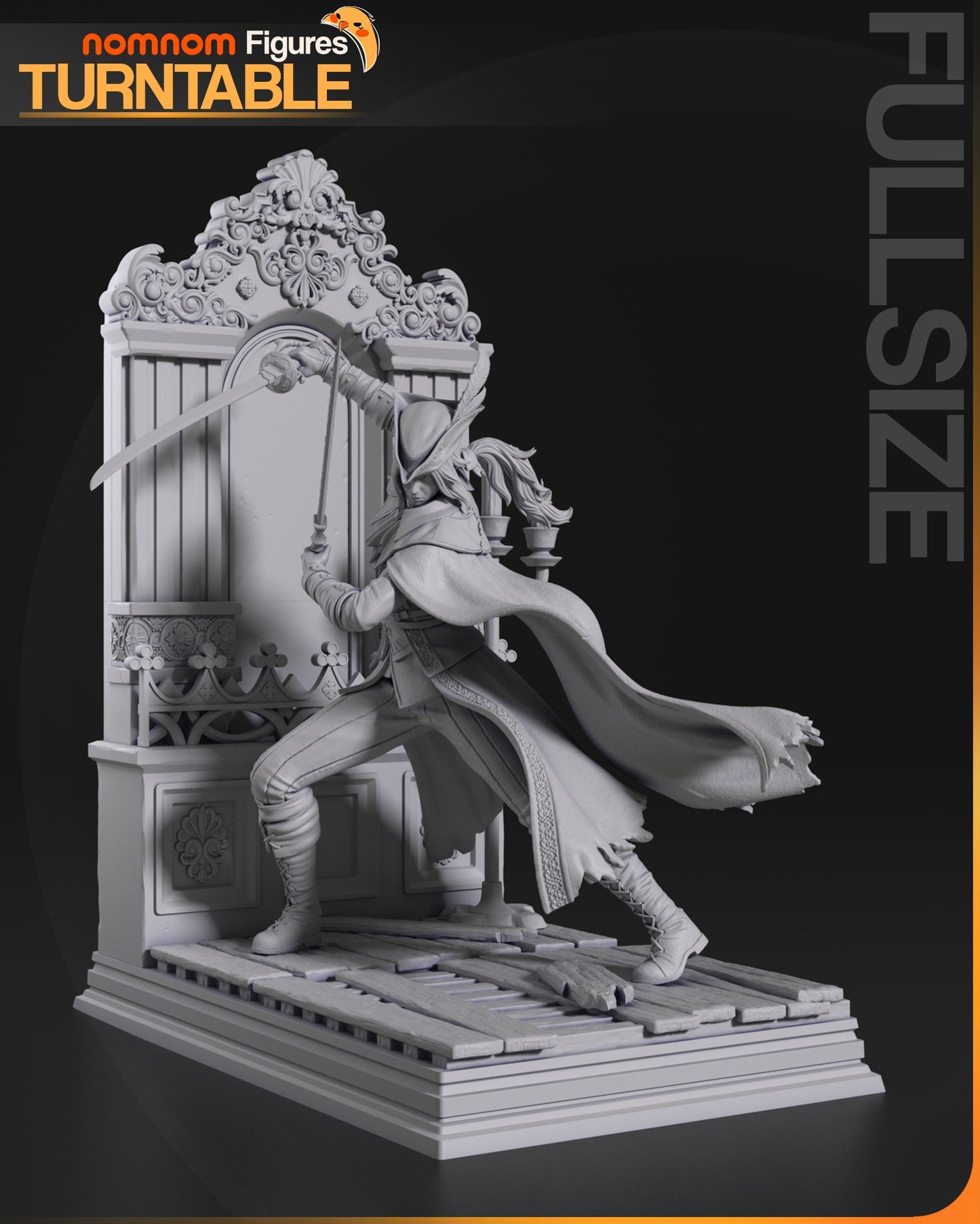 Old Hunter | Resin Garage Kit Figure Video Game Fan Art | Nomnom Figures