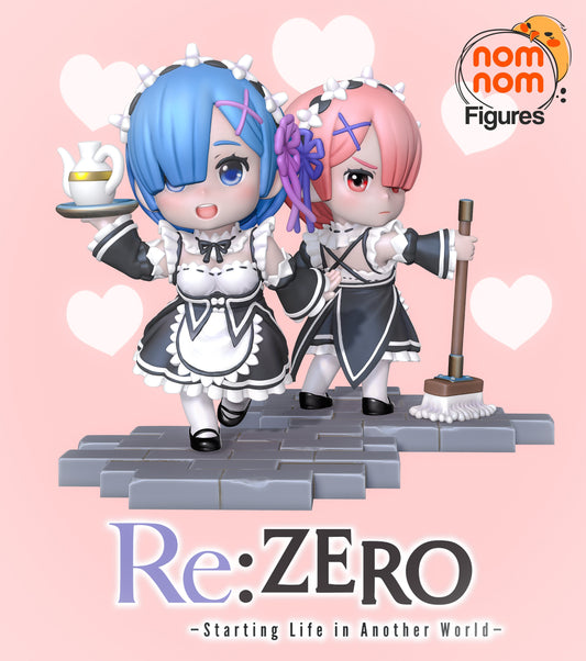 Chibi Margrave Maids | Resin Garage Kit Figure Anime Fan Art | Nomnom Figures