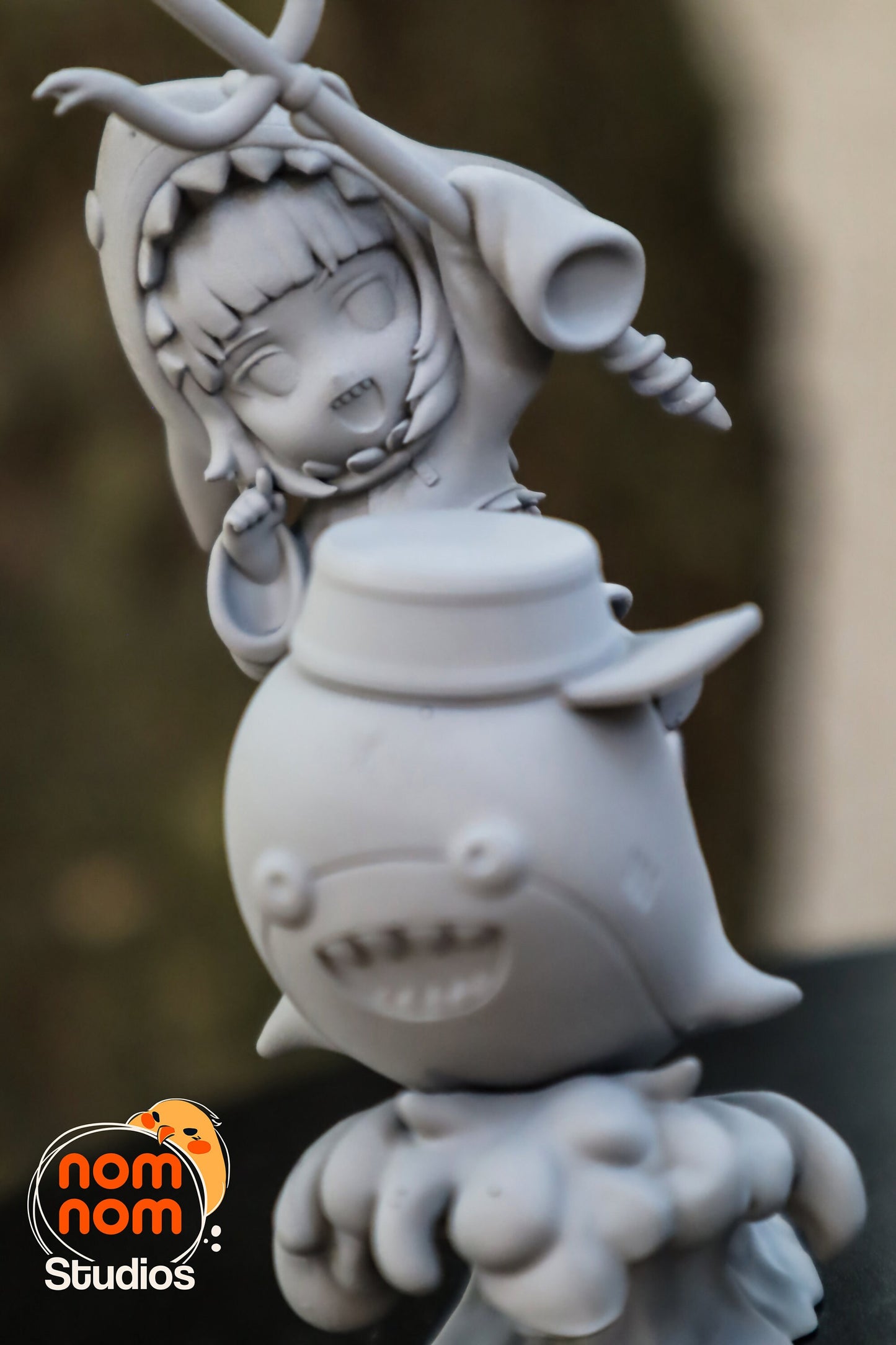 Chibi Sharky Virtual Youtuber | Resin Garage Kit Figure Fan Art Statue | Nomnom Figures