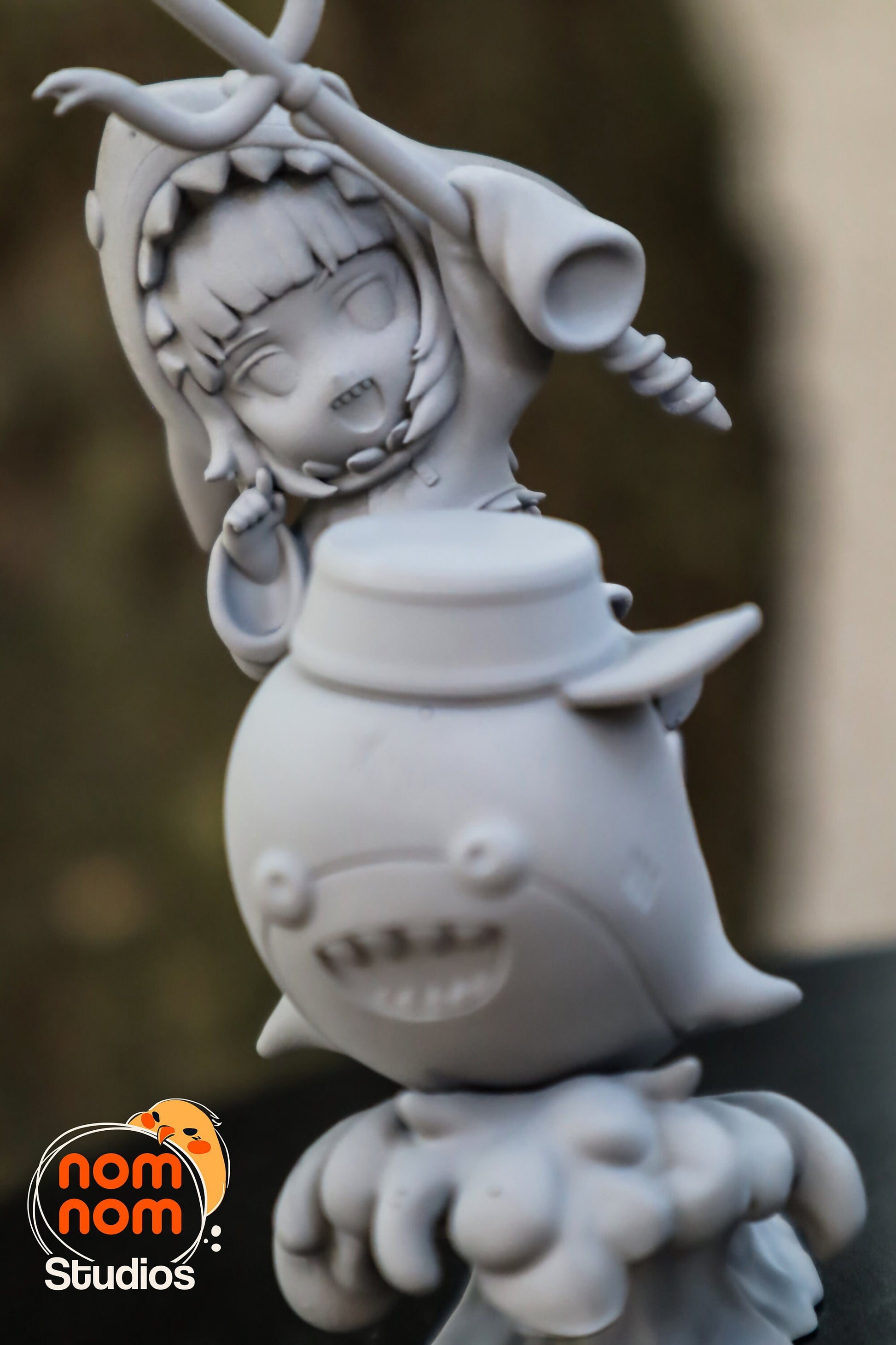 Chibi Sharky Virtual Youtuber | Resin Garage Kit Figure Fan Art Statue | Nomnom Figures