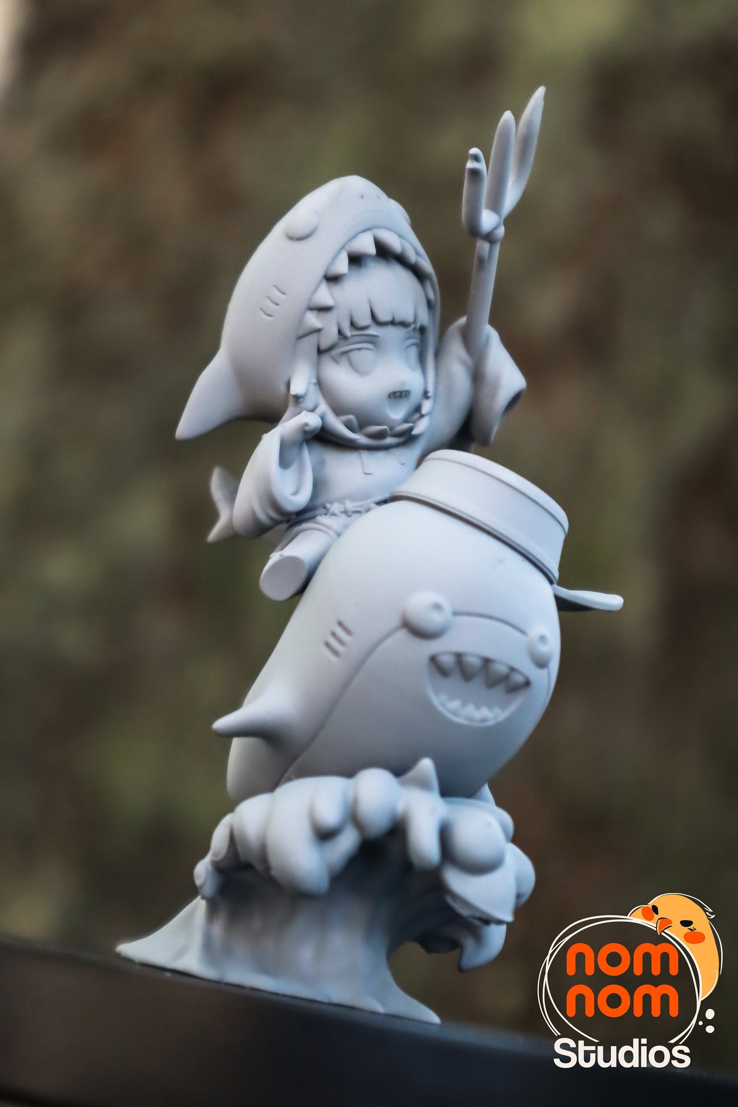 Chibi Sharky Virtual Youtuber | Resin Garage Kit Figure Fan Art Statue | Nomnom Figures