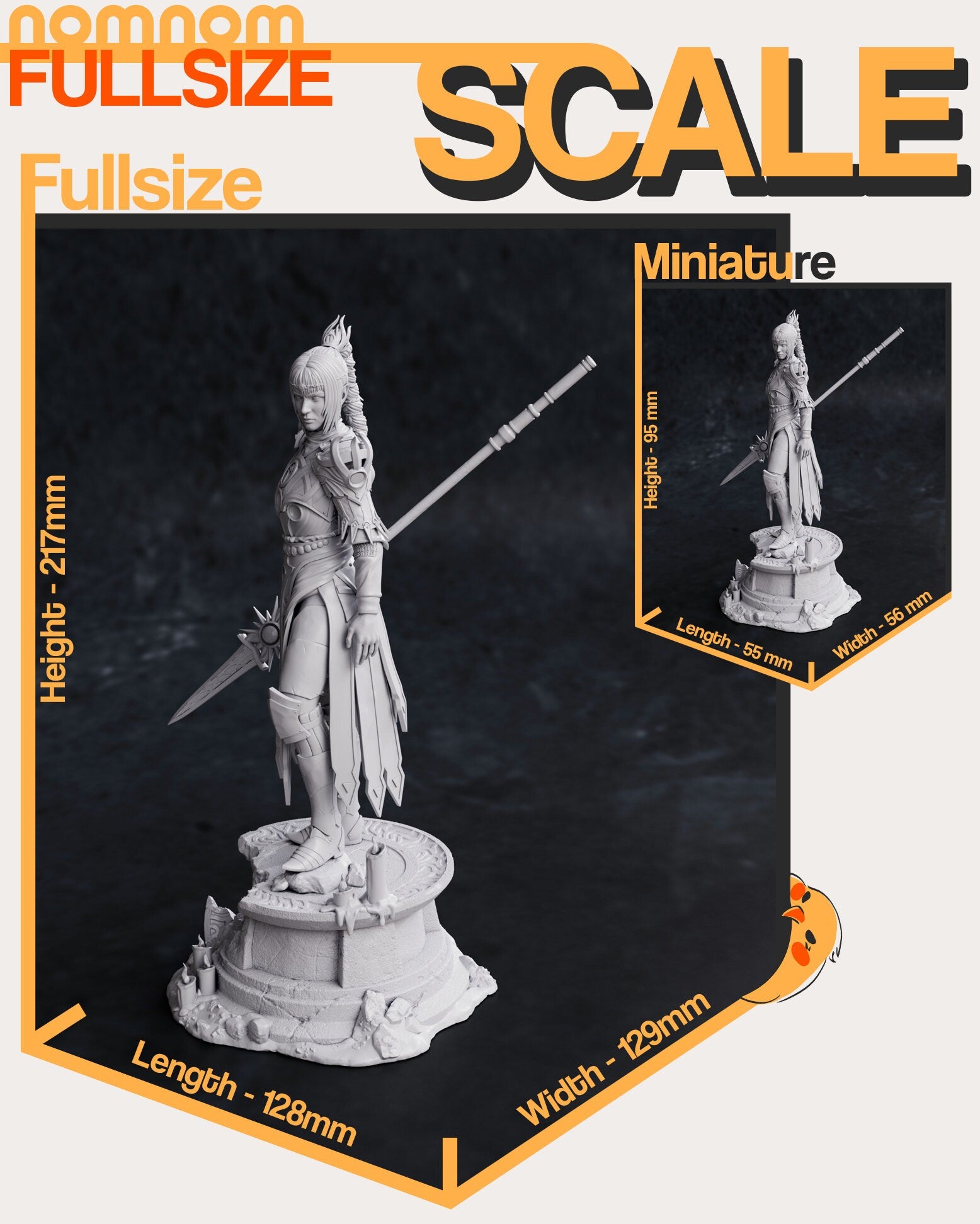 Cleric of Shar | Resin Garage Kit Figure D&D Game Fan Art | Nomnom Figures