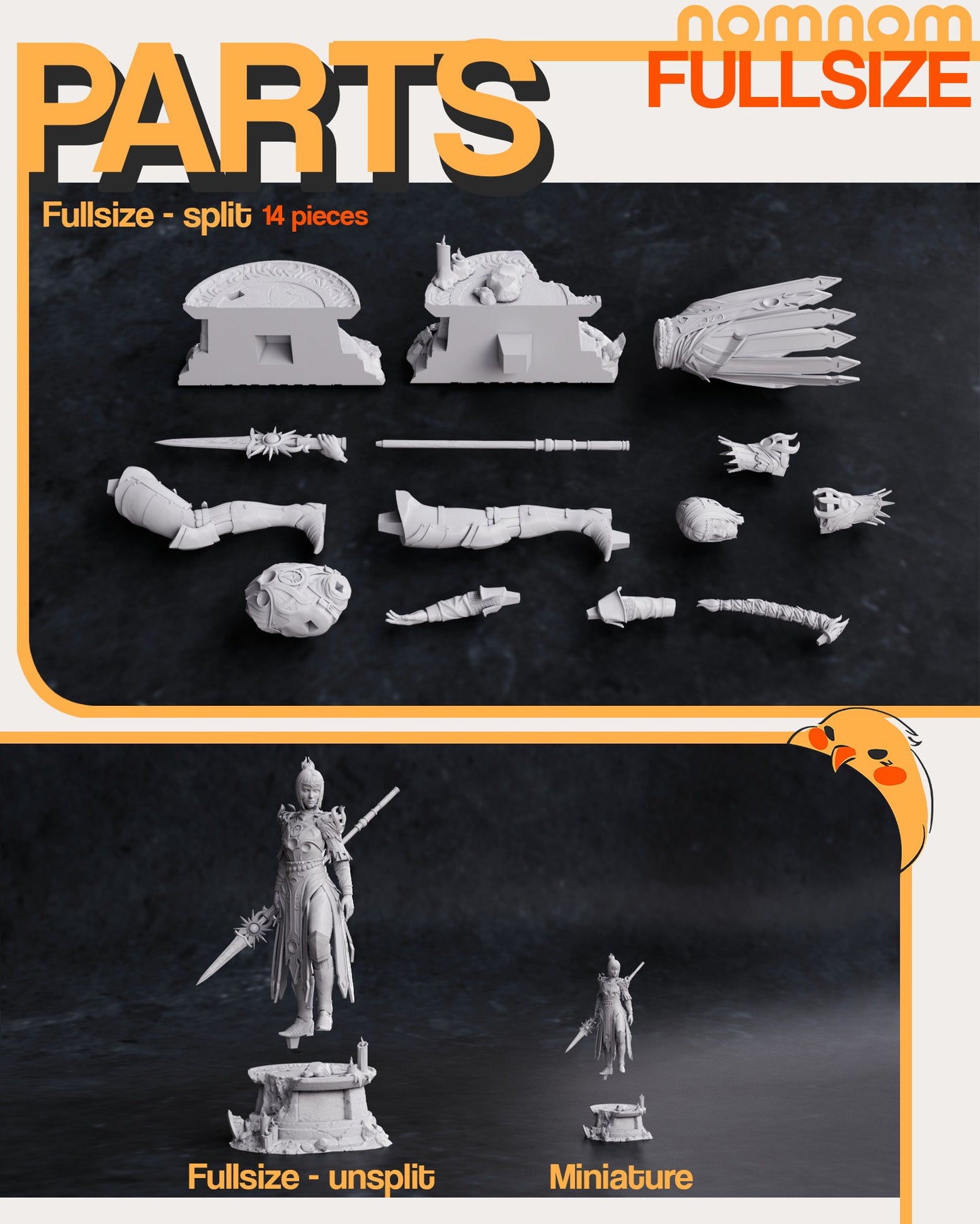 Cleric of Shar | Resin Garage Kit Figure D&D Game Fan Art | Nomnom Figures