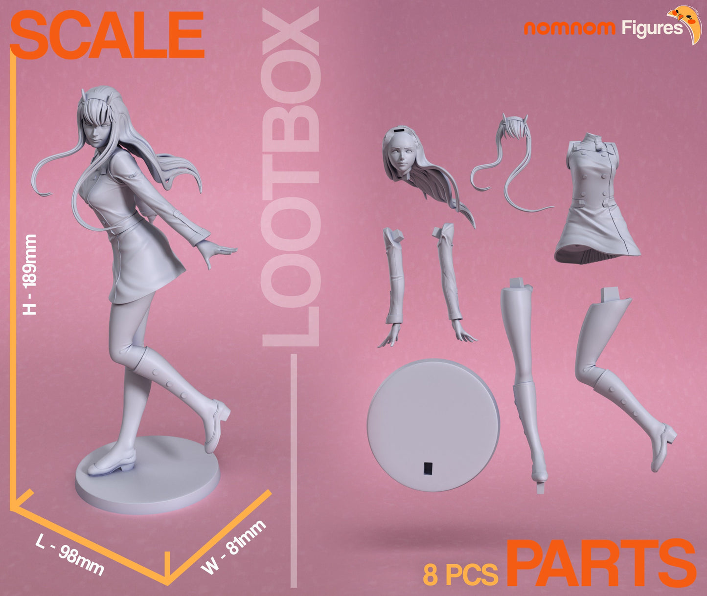 Human-Klaxo Sapien | Resin Garage Kit Figure Anime Fan Art | Nomnom Figures