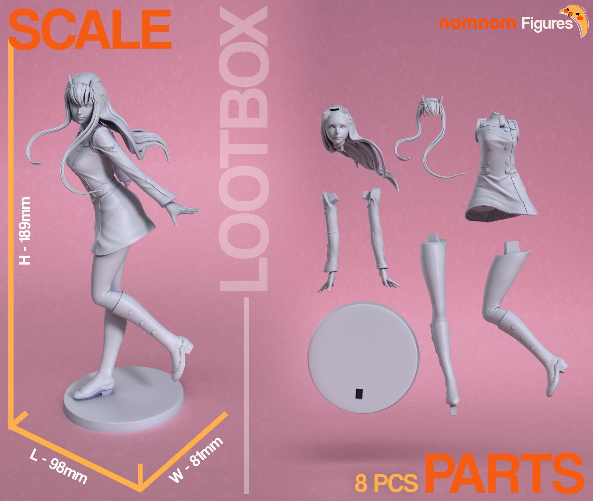 Human-Klaxo Sapien | Resin Garage Kit Figure Anime Fan Art | Nomnom Figures