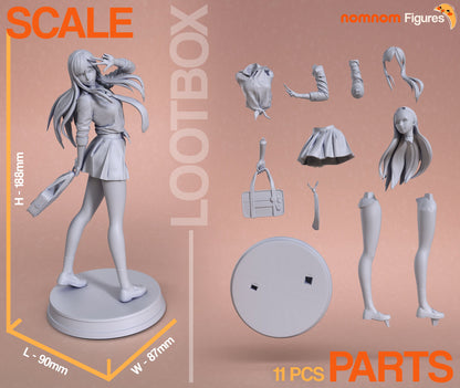 Cosplay Cutie | Resin Garage Kit Figure Anime Fan Art | Nomnom Figures