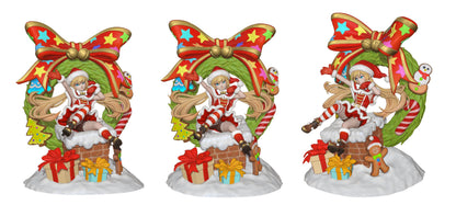 Christmas Cutie | Resin Garage Kit Figure Nomnom Original Character | Nomnom Figures