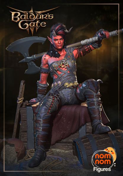 Firey Barbarian | Resin Garage Kit Figure D&D Video Game Fan Art | Nomnom Figures