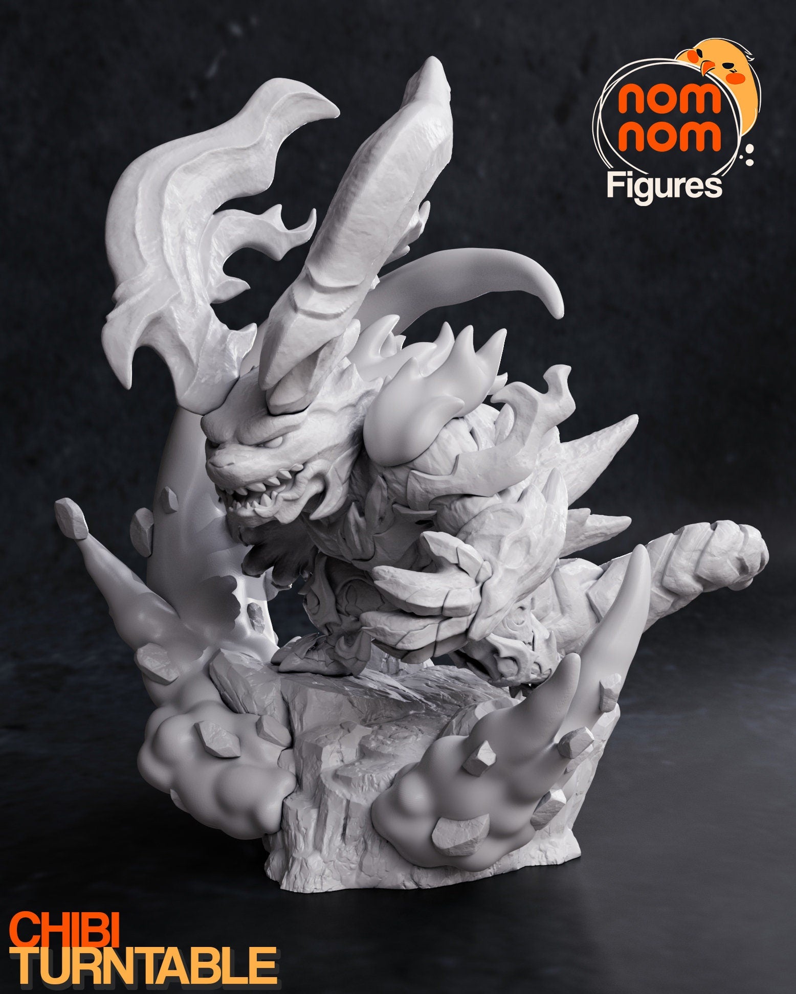 Chibi Fiery Esper | Resin Garage Kit Figure Video Game Fan Art | Nomnom Figures