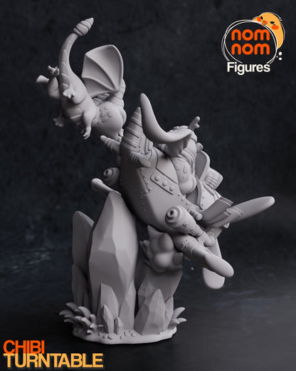 Chibi Mischievous Dragon | Resin Garage Kit Figure Video Game Fan Art | Nomnom Figures