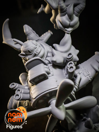Chibi Mischievous Dragon | Resin Garage Kit Figure Video Game Fan Art | Nomnom Figures