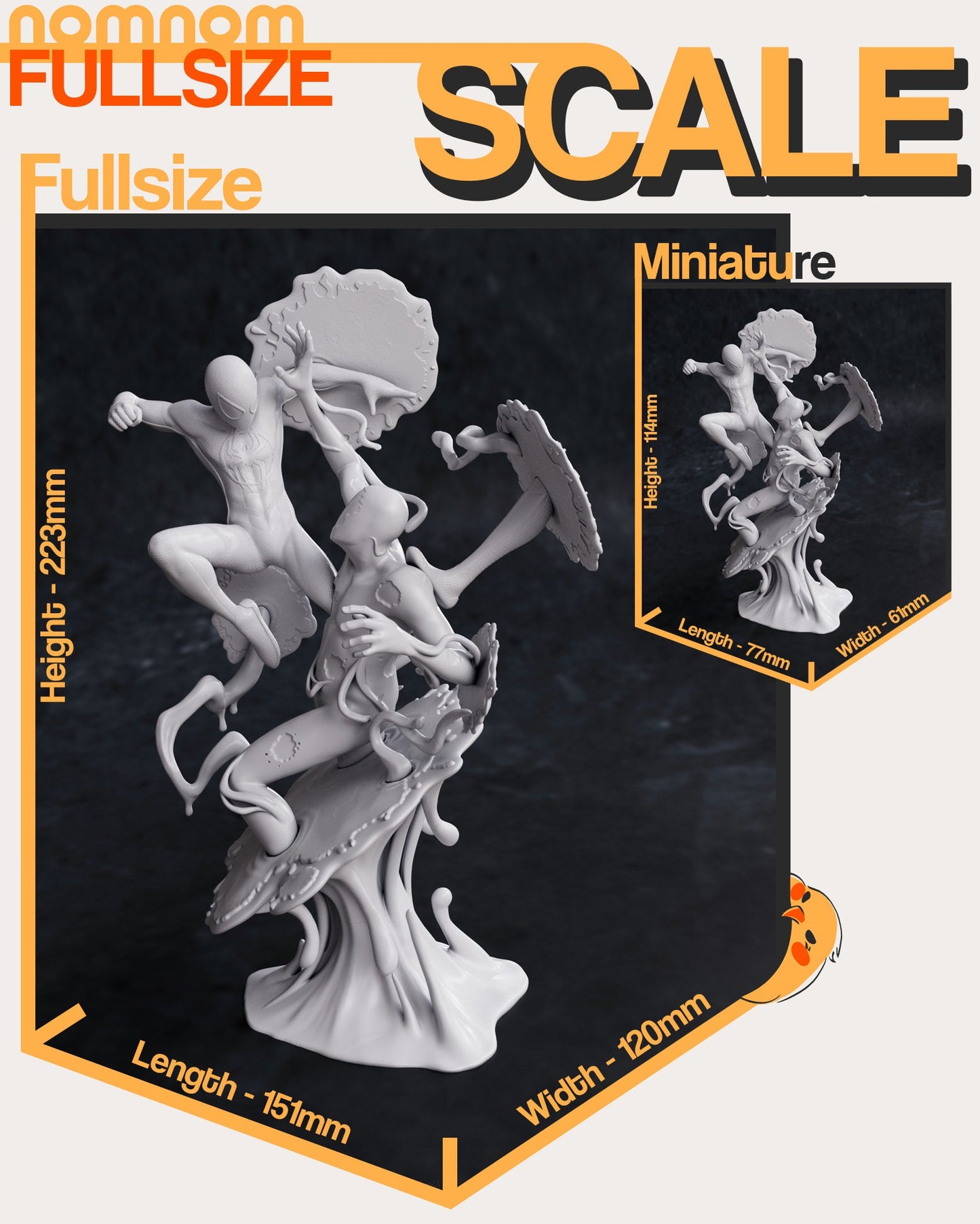 Spider Fighting Villain | Resin Garage Kit Figure Movie Comic Fan Art | Nomnom Figures