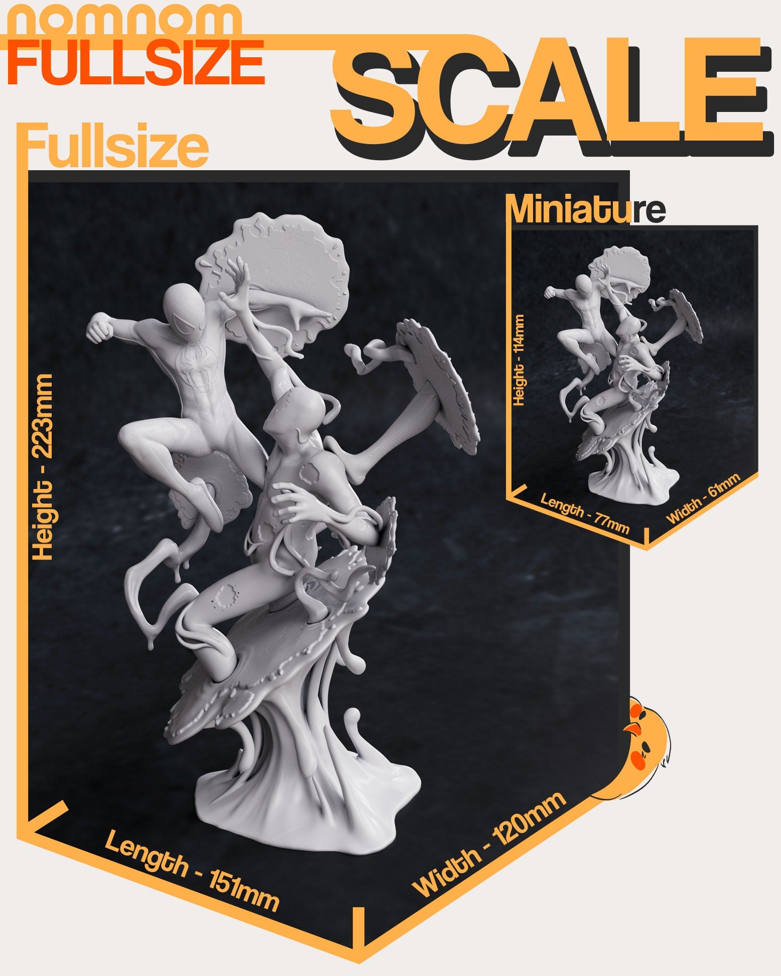 Spider Fighting Villain | Resin Garage Kit Figure Movie Comic Fan Art | Nomnom Figures