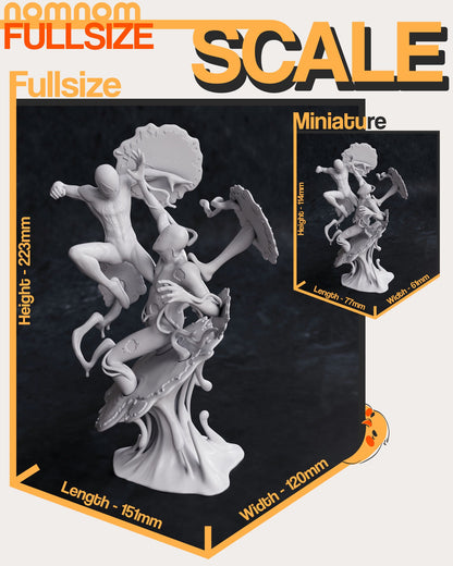 Spider Fighting Villain | Resin Garage Kit Figure Movie Comic Fan Art | Nomnom Figures