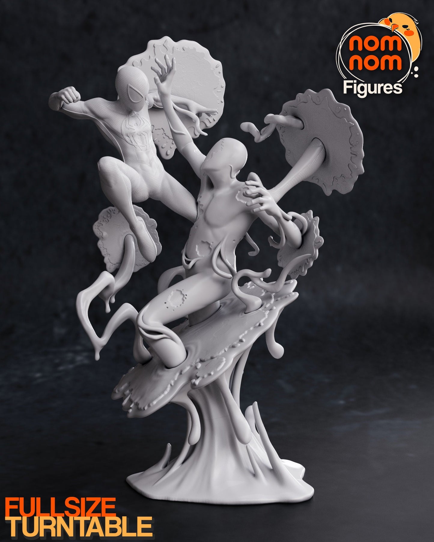 Spider Fighting Villain | Resin Garage Kit Figure Movie Comic Fan Art | Nomnom Figures