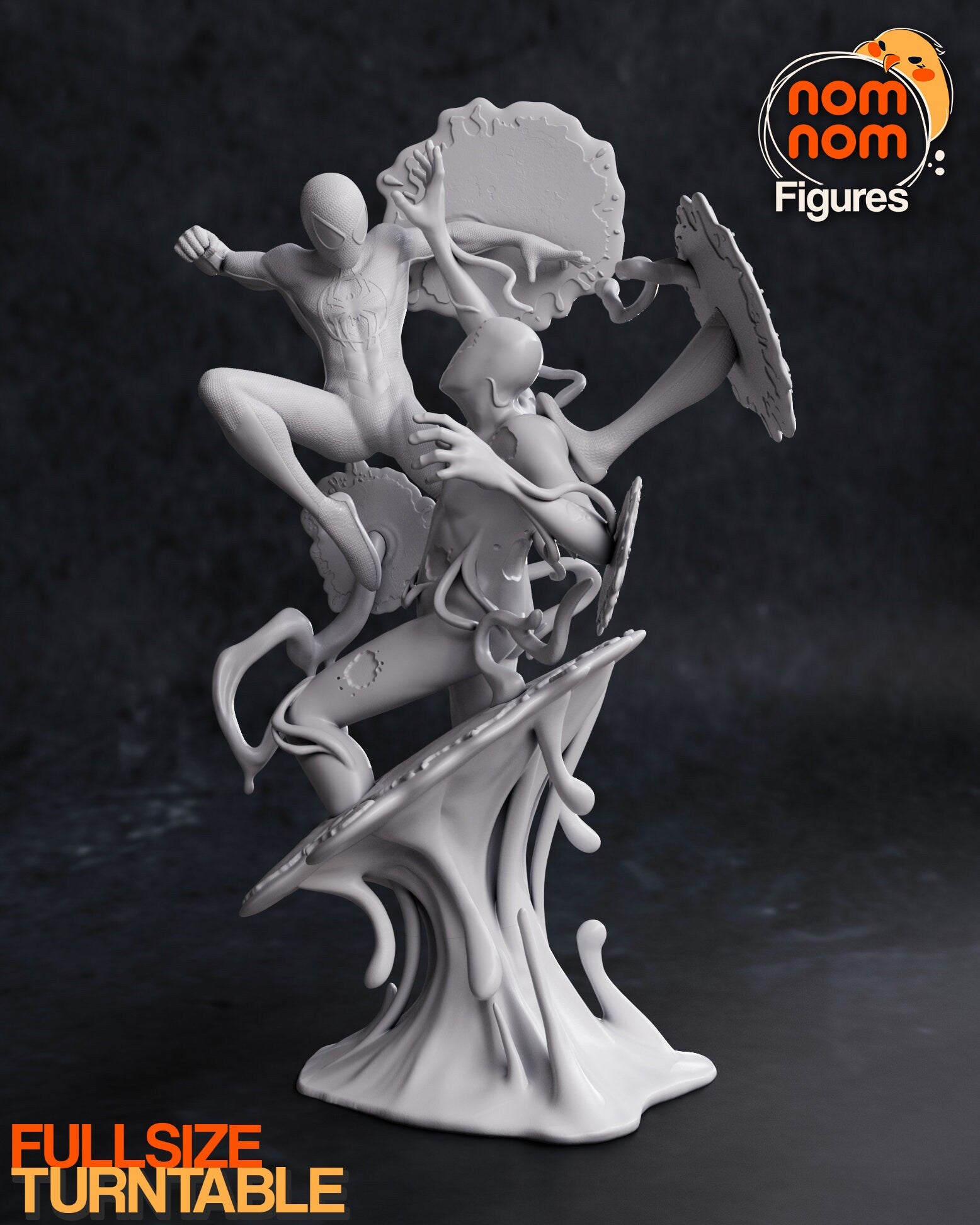 Spider Fighting Villain | Resin Garage Kit Figure Movie Comic Fan Art | Nomnom Figures