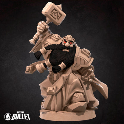 Dwarf Emperor | TABLETOP SCALE | TTRPG Miniature | Bite the Bullet | Unpainted, Unplated Resin 8k