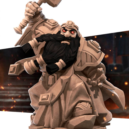 Dwarf Emperor | TABLETOP SCALE | TTRPG Miniature | Bite the Bullet | Unpainted, Unplated Resin 8k