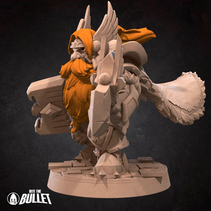 Dwarf General | TABLETOP SCALE | TTRPG Miniature | Bite the Bullet | Unpainted, Unplated Resin 8k