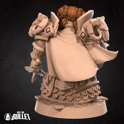 Dwarf Priestess | TABLETOP SCALE | TTRPG Miniature | Bite the Bullet | Unpainted, Unplated Resin 8k