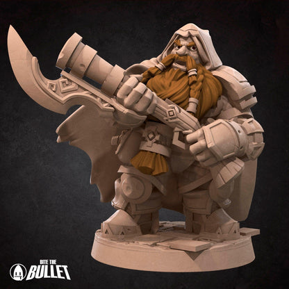 Dwarf Rifleman | TABLETOP SCALE | TTRPG Miniature | Bite the Bullet | Unpainted, Unplated Resin 8k