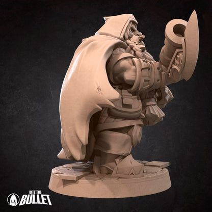 Dwarf Rifleman | TABLETOP SCALE | TTRPG Miniature | Bite the Bullet | Unpainted, Unplated Resin 8k