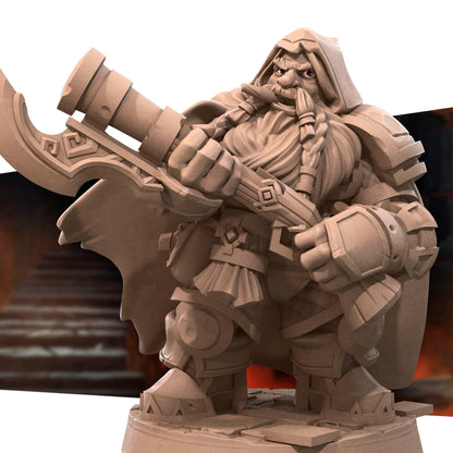 Dwarf Rifleman | TABLETOP SCALE | TTRPG Miniature | Bite the Bullet | Unpainted, Unplated Resin 8k