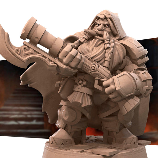 Dwarf Rifleman | TABLETOP SCALE | TTRPG Miniature | Bite the Bullet | Unpainted, Unplated Resin 8k