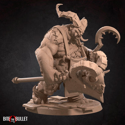 Flesh Carver, Demon | TABLETOP SCALE | TTRPG Miniature | Bite the Bullet | Unpainted, Unplated Resin 8k