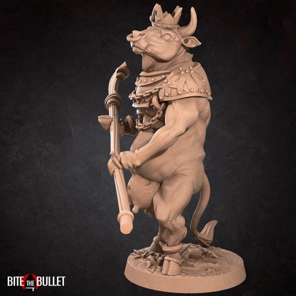 Hell Bovines, Demon Minotaurs | TABLETOP SCALE | TTRPG Miniature | Bite the Bullet | Unpainted, Unplated Resin 8k