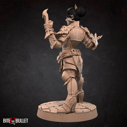 Bullet Hell, Hero Assassin | TABLETOP SCALE | D&D TTRPG Miniature | Bite the Bullet | Unpainted, Unplated Resin 8k