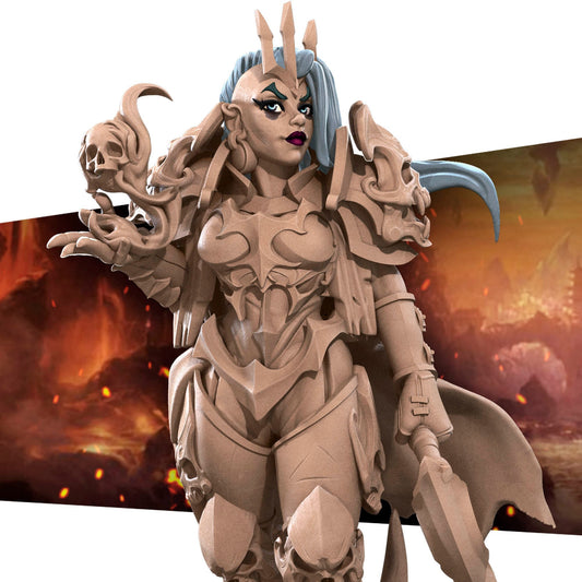Bullet Hell, Hero Necromancer, Female | TABLETOP SCALE | D&D TTRPG Miniature | Bite the Bullet