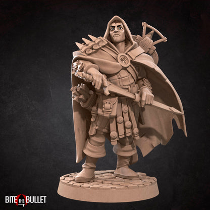 Bullet Hell, Hero Rogue | TABLETOP SCALE | D&D TTRPG Miniature | Bite the Bullet | Unpainted, Unplated Resin 8k