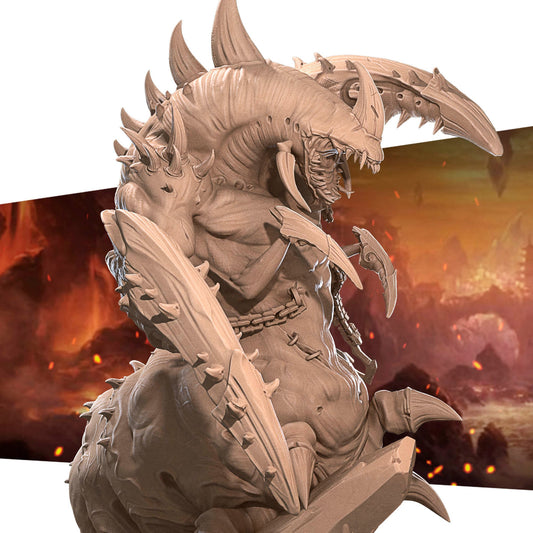 Lord of Pain, Demon | TABLETOP SCALE | TTRPG Miniature | Bite the Bullet | Unpainted, Unplated Resin 8k