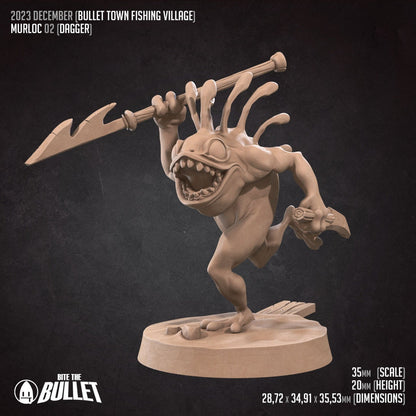 Murlocs | TABLETOP SCALE | D&D TTRPG Miniature | Bite the Bullet