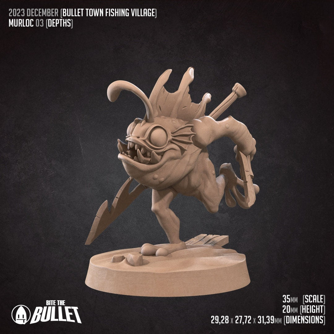 Murlocs | TABLETOP SCALE | D&D TTRPG Miniature | Bite the Bullet