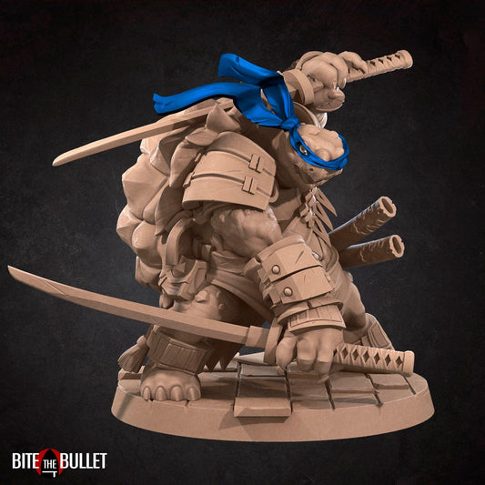 Tortle Ninjas Set | TABLETOP SCALE | D&D TTRPG Miniature | Bite the Bullet | Unpainted, Unplated Resin 8k